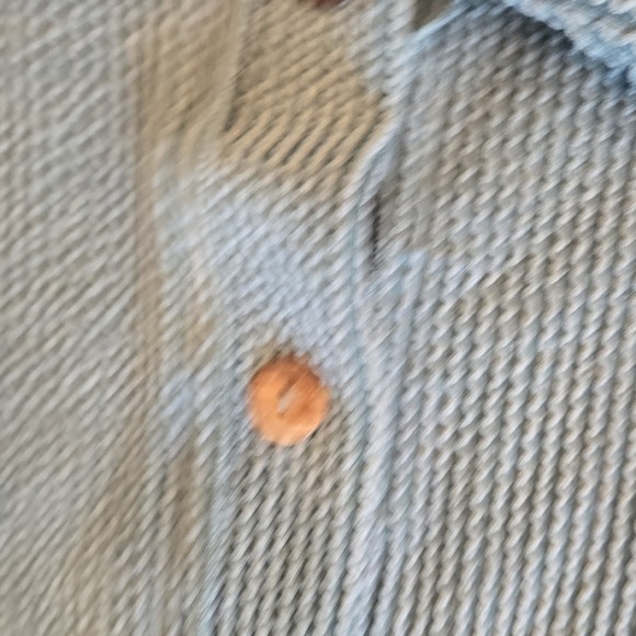 Altar'd State Sage Green Waffle Knit Cropped‎ Button Down Cardigan - Picture 3 of 8